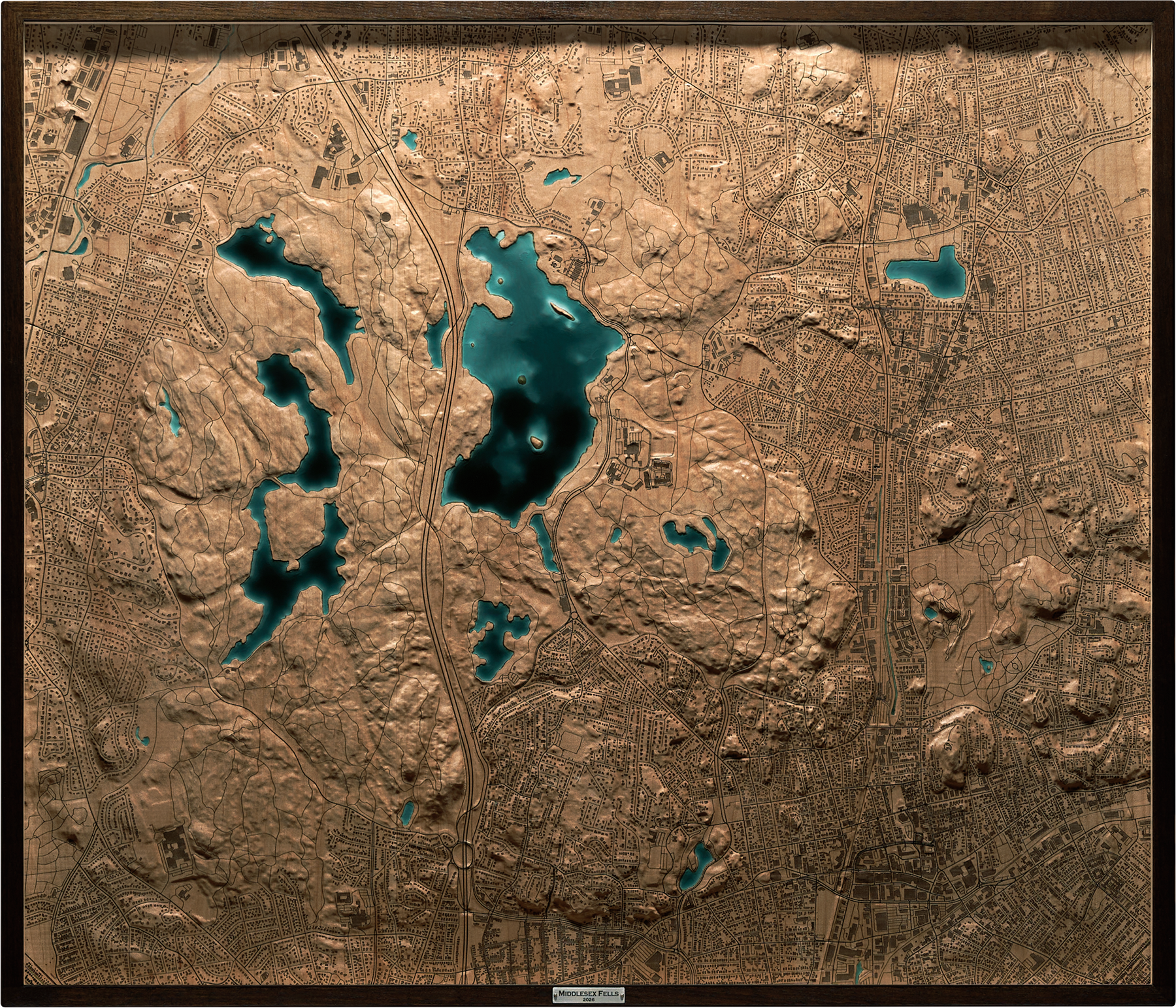 Middlesex Fells Reservation topographic relief