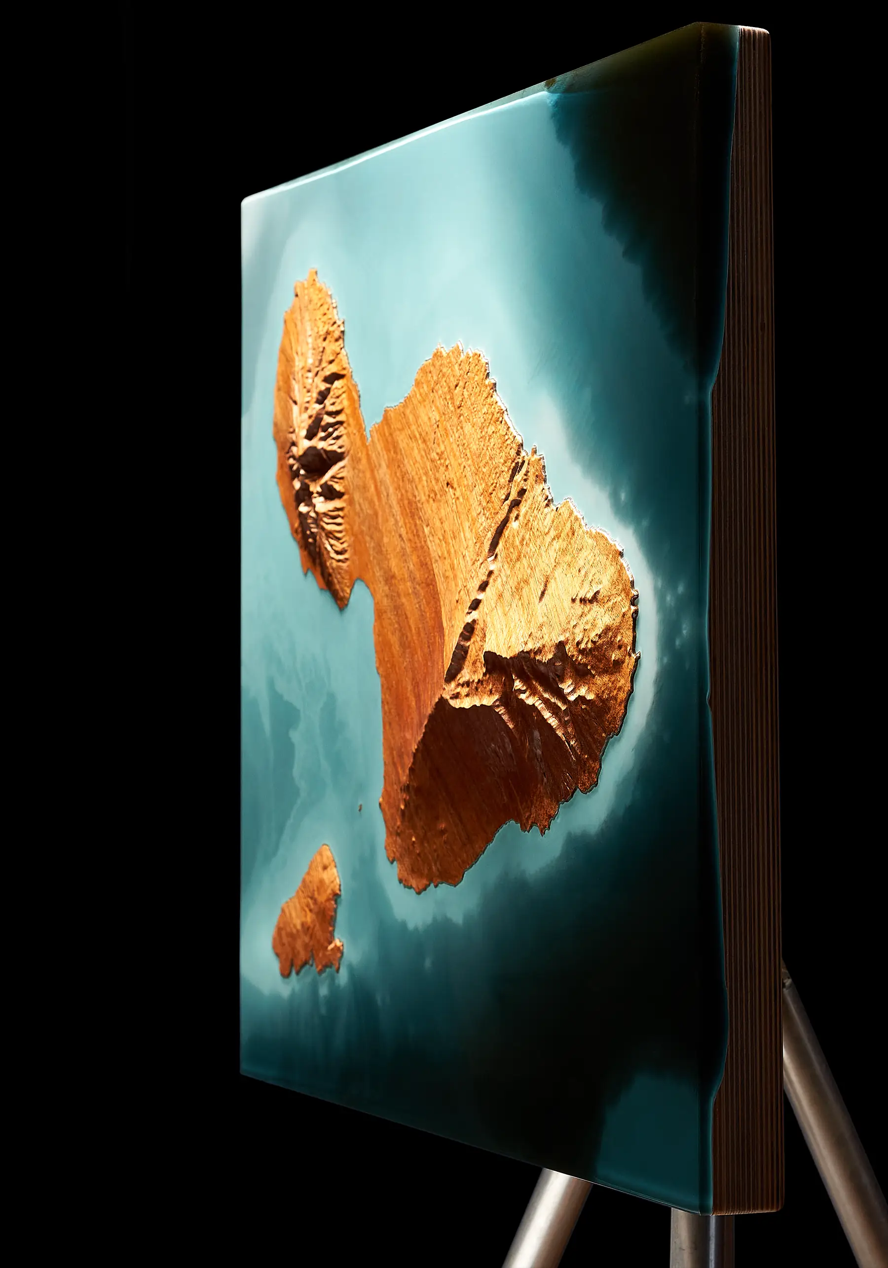 The Valley Isle — Maui topographic relief piece, wall-hung